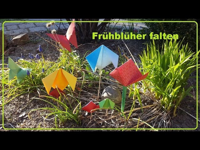 Blüten Frühblüher falten