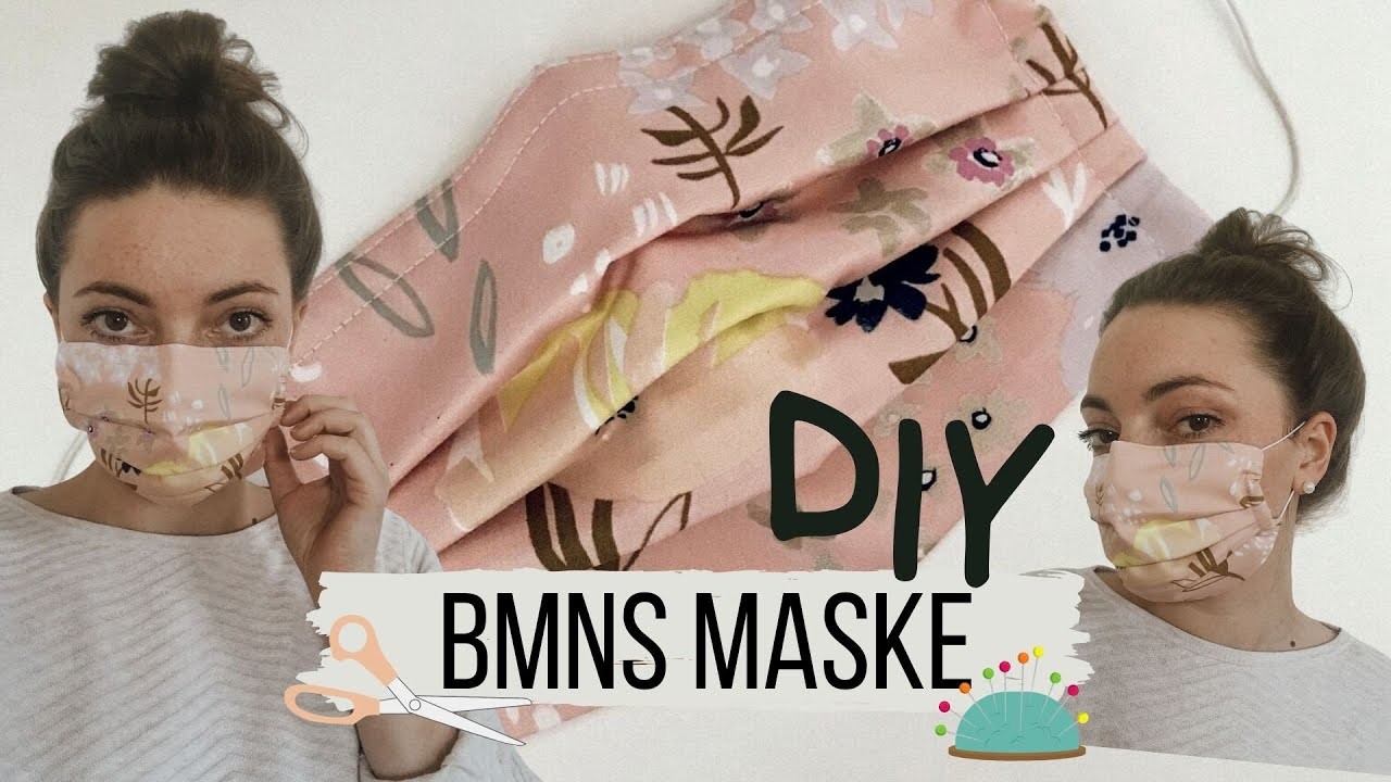 ✂️ BMNS Maske. Behelfs- Mundschutz nähen DIY TUTORIAL