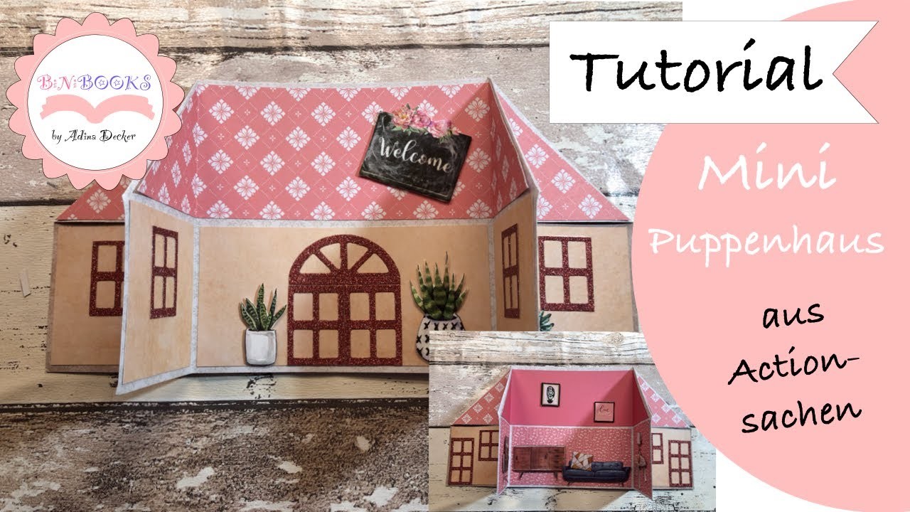 DIY * One Sheet Mini Puppenhaus * Album * Dollhouse * Paper Craft * Tutorial