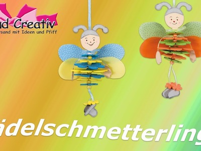 Kreativpaket Fädelschmetterling. basteln mit Kinder. Bastelideen Frühling