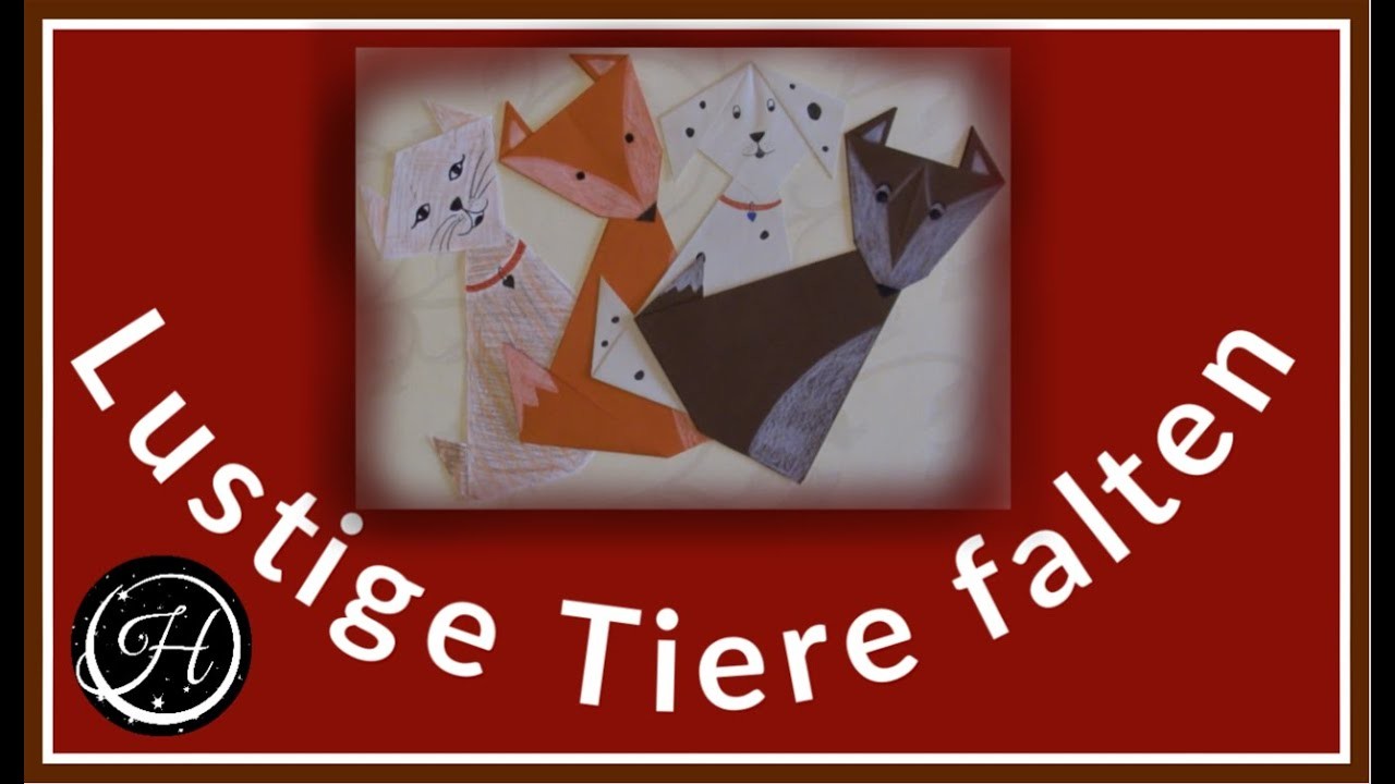 Lustige Tiere falten