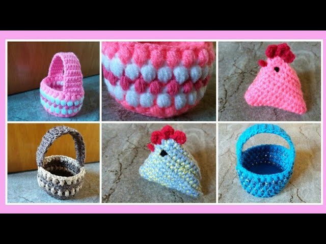 Osterkörbchen & Hühner gehäkelt * Julebuergerfee