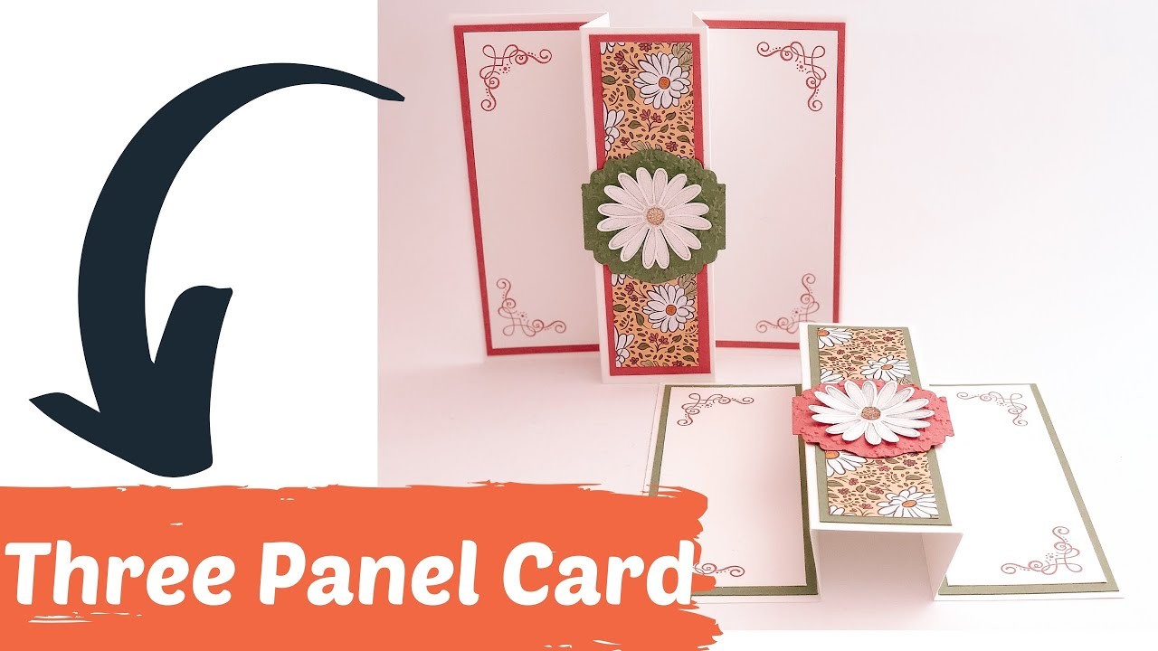 Faltkarte mit Trick--Three Panel Card--Anleitung-DIY-Papierbasteln