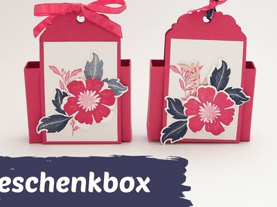 Geschenkbox für Mini Schokolade- basteln mit Papier-DIY-Anleitung