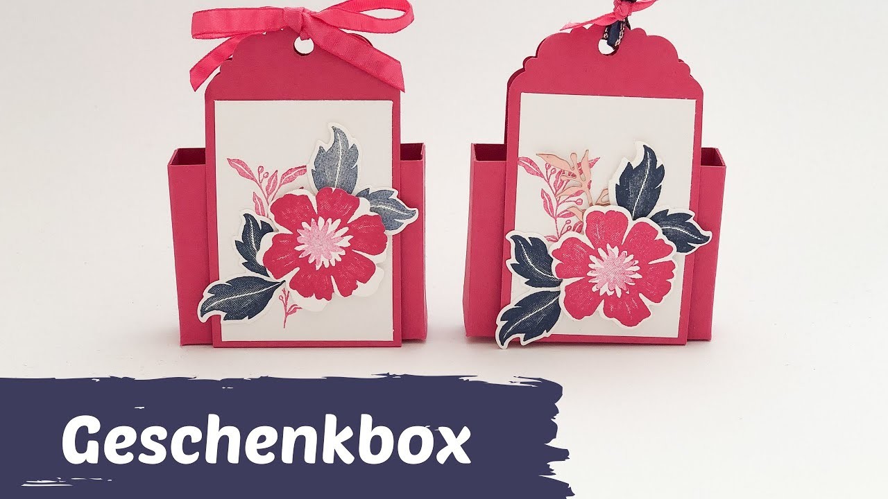 Geschenkbox für Mini Schokolade- basteln mit Papier-DIY-Anleitung