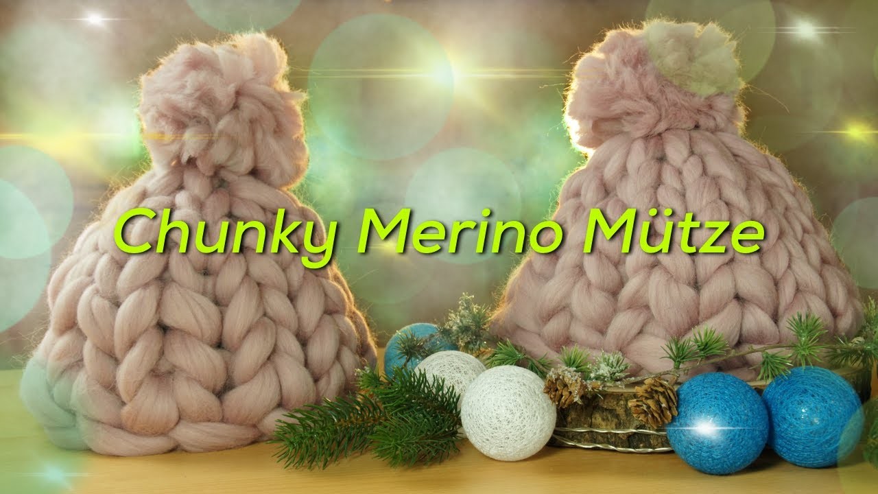 Merino Chunky Yarn Mütze ~Stricken ohne Nadeln~ für Anfänger