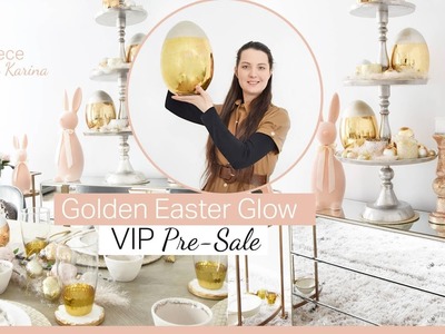 Osterdekoration, Speisezimmer Inspiration, DIY mit Pampasgras I Golden Easter Glow I Pure Velvet
