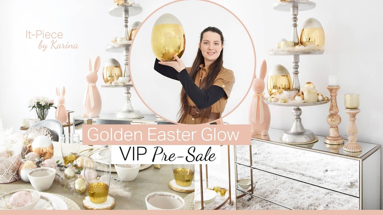 Osterdekoration, Speisezimmer Inspiration, DIY mit Pampasgras I Golden Easter Glow I Pure Velvet