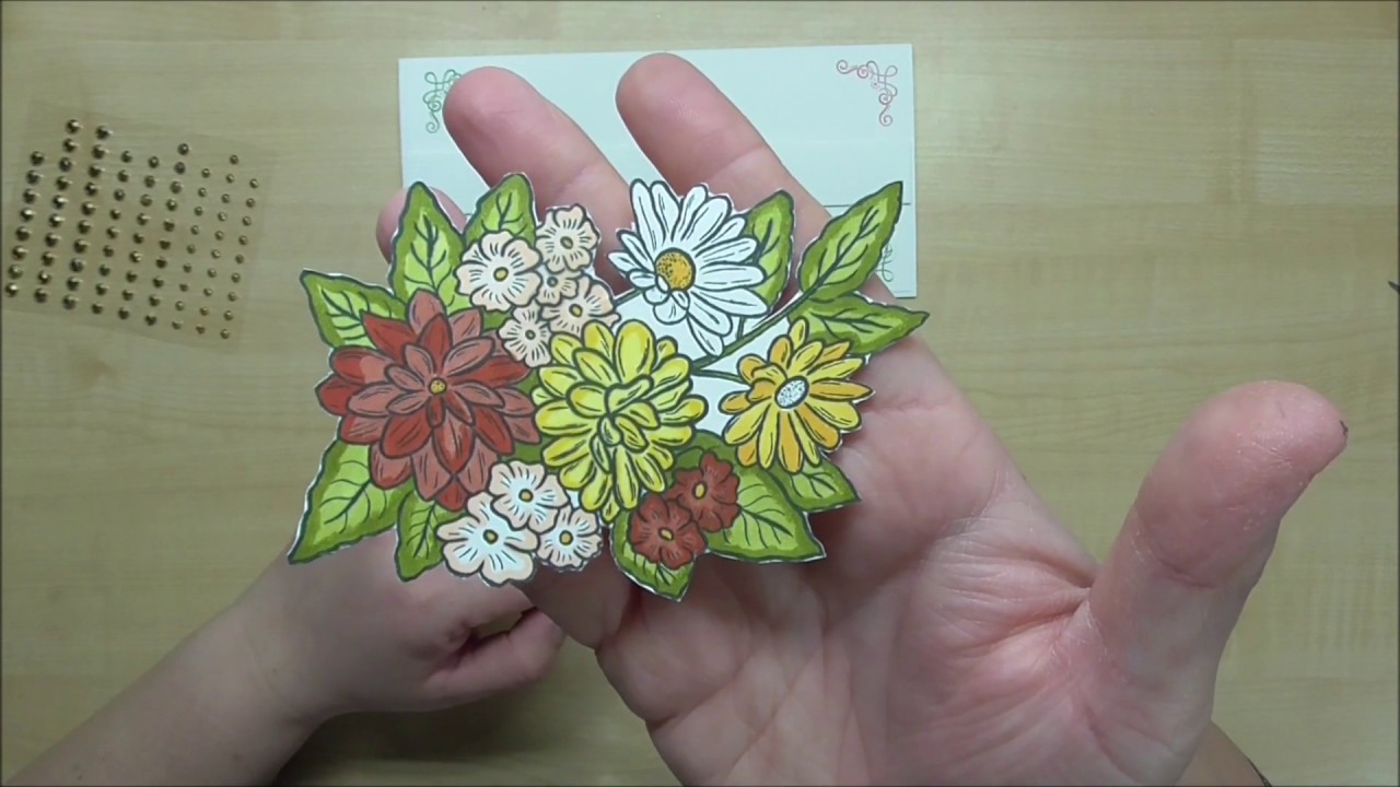 Schöne Blumenkarte gebastelt mit Stampin´up!
