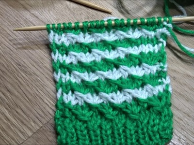 Strickmuster ????Zweifarbiges  Sternenmuster