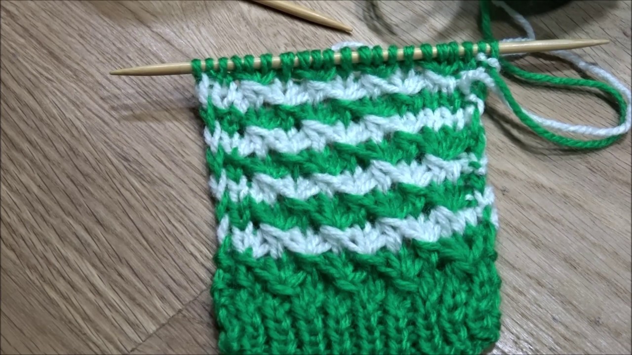 Strickmuster ????Zweifarbiges  Sternenmuster