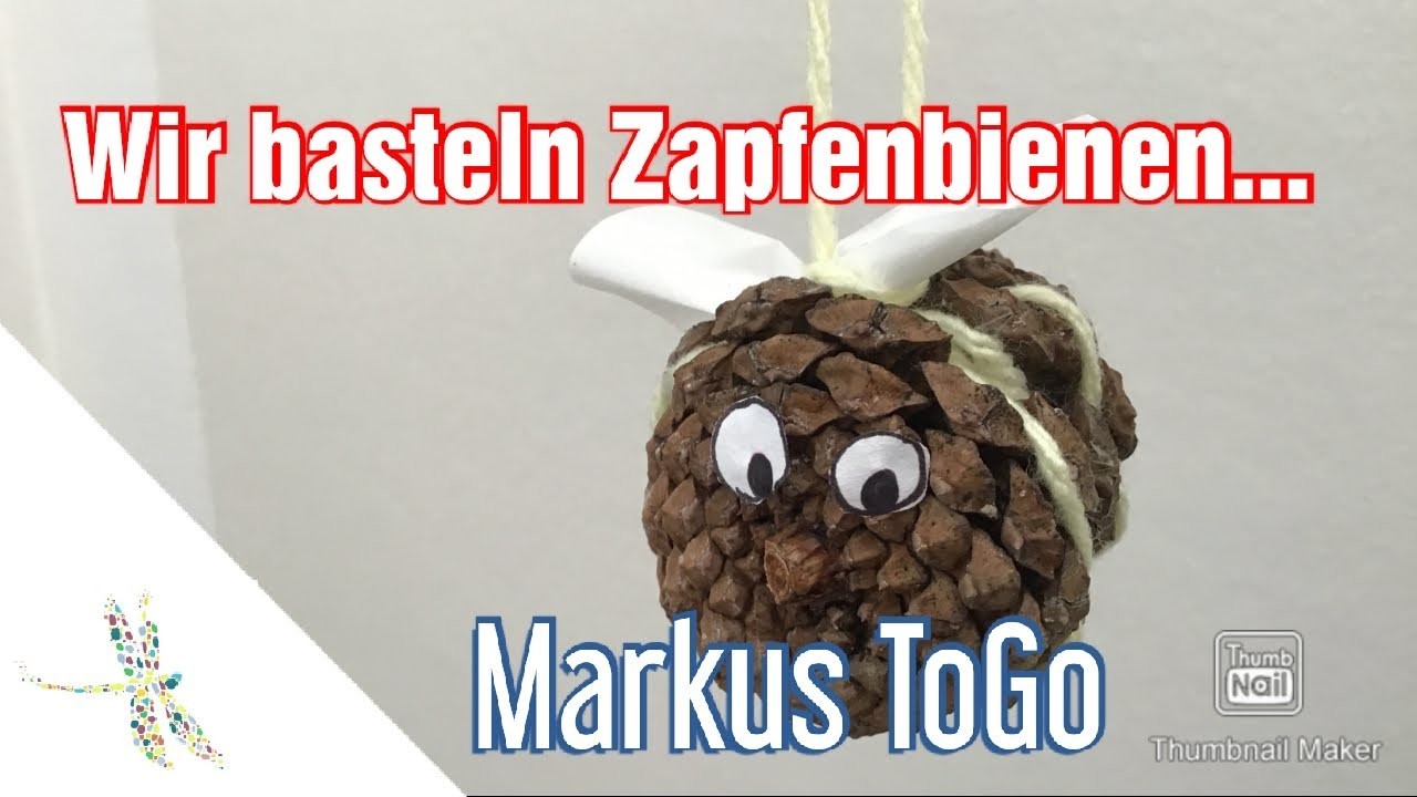 Wir basteln Zapfenbienen