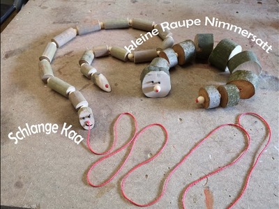 Basteln gegen den Corona-Koller - kleine Raupe Nimmersatt.Schlange Kaa