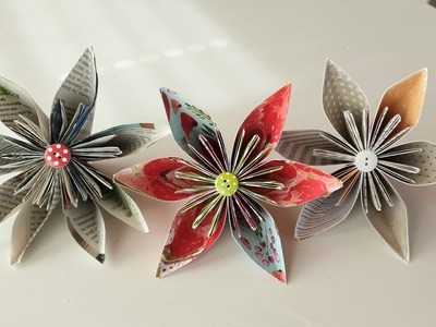 Blumen aus Papier DIY Basteln mit Kindern Papierblumen GONIS