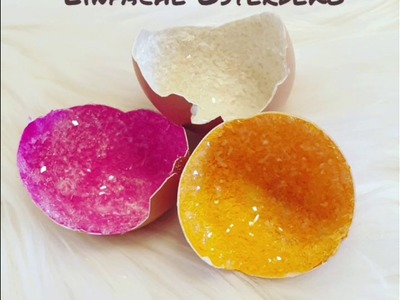 DIY Einfache Osterdeko Glitzernde Eierschalen Dekoidee GONIS Gonidecor Eiskristall Kinder
