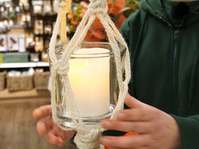 DIY - Einfacher Einstieg in Makramee - zwei einfache Knoten für eine Blumen- oder Kerzenampel