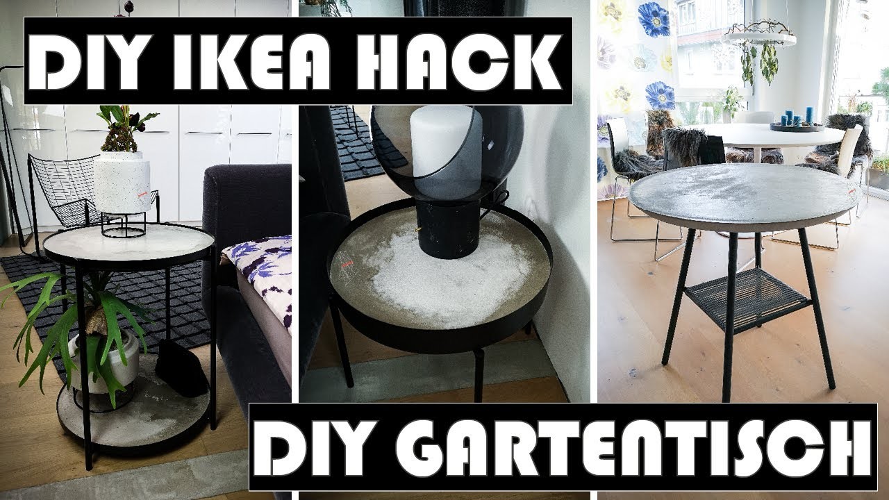 DIY IKEA Hacks: BETON Tisch und Beistelltisch für In- und Outdoor - Upcycling