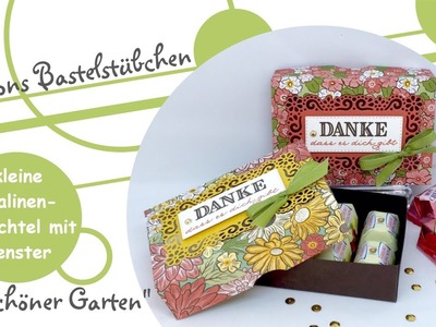 Kleine Pralinenschachtel mit Fenster mit "Schöner Garten" von Stampin´ Up!