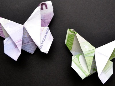 Origami LESEZEICHEN "Schmetterling" Euro Geldschein | Money Origami BOOKMARK "Butterfly" | Tutorial
