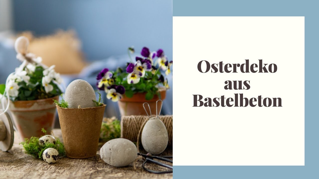 Osterdeko aus Bastelbeton