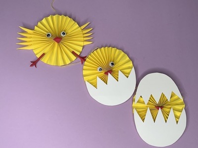 Ostergirlande mit Küken aus Papier selber machen | Kreative DIY Idee für Ostern