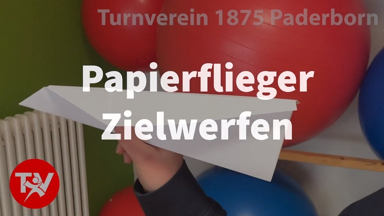 Papierflieger Zielwerfen | Spiele für Kids daheim