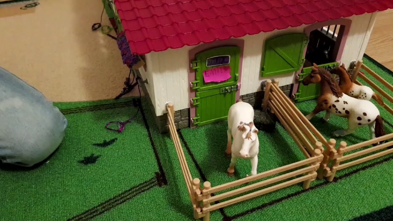 Schleich spielen mit meiner Cousine. Schleich Teppich. 