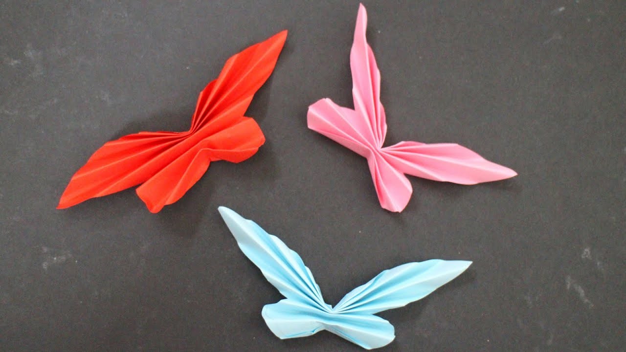 Schmetterling falten mit Papier für Ostern, Frühling, Muttertag, Geburtstag & Sommer [W+]