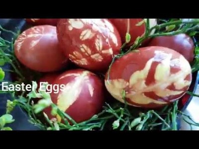 Cara menghias telur Paskah yang unik . How to dye Easter eggs.  Ostereier färben auf klasische art