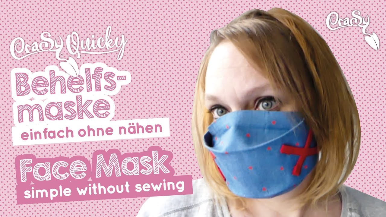 CraSy Quickies - Behelfsmaske "Yes" ohne nähen #Maskezeigen #MundNasenmaske