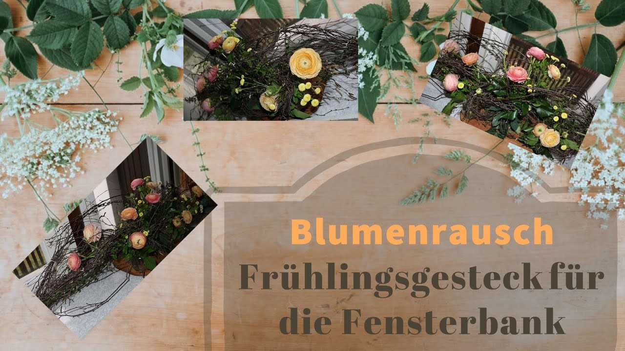 DIY Dekoration ein Frühlingsgesteck für die Fensterbank