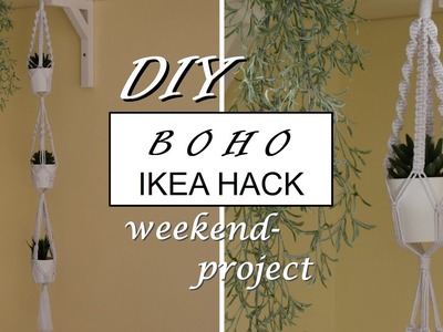 DIY IKEA HACK Boho weekend-project Basic Beginner Knots - Makramee Hängeampel, macrame plant hanger