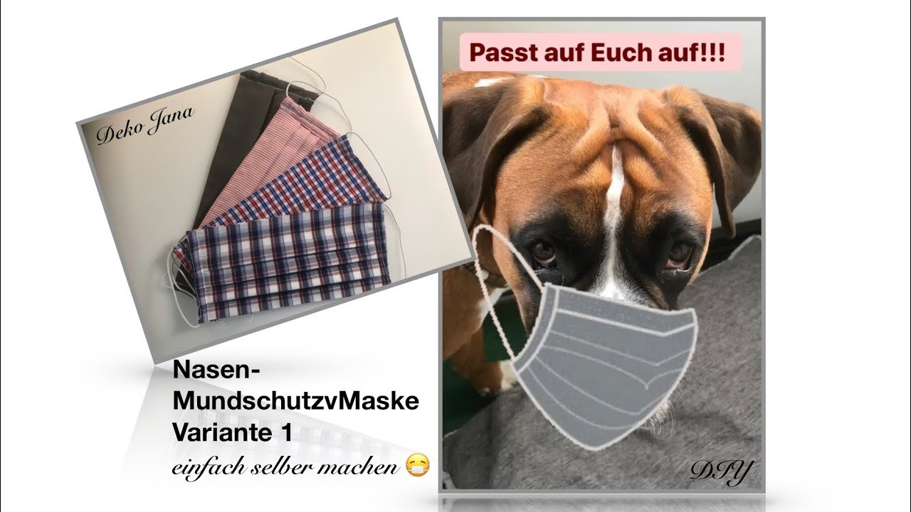 Gesichtsmaske, Mundschutz- Behelfs- Maske, Face Mask sewing ,in 3 Nähschritten, How to ????. Deko Jana
