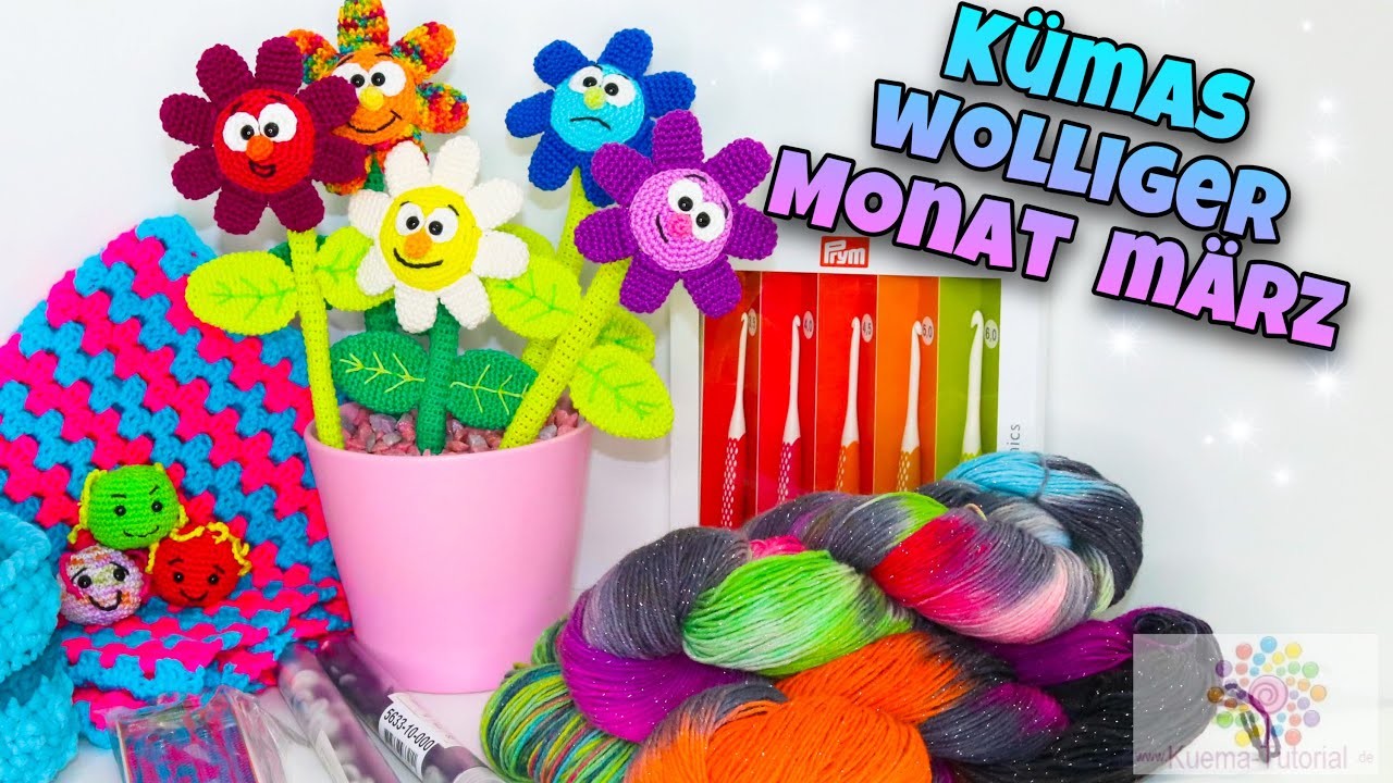 Kümas wolliger Monat März | Bunte Blumen????| Ostern???? | Neue Wolle ???? #KümaswolligerMonat