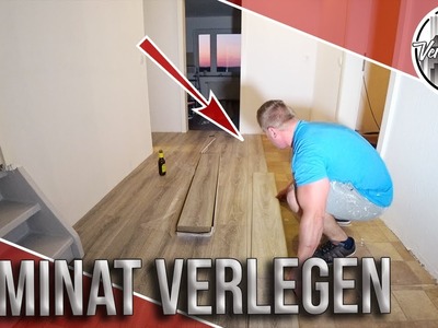 Laminat verlegen. Sockelleisten. erste Wohnung fertig