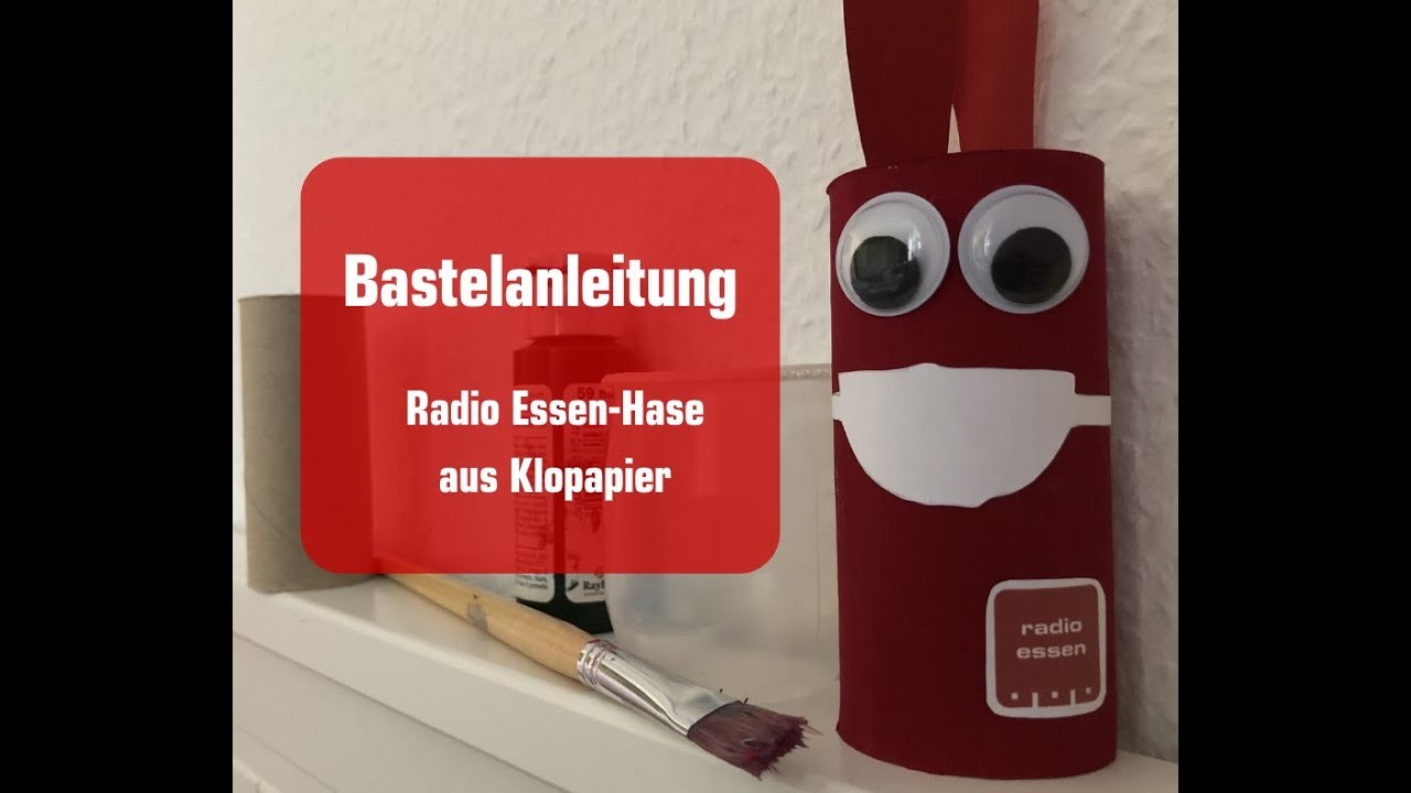 Mit Kindern durch die die Corona-Krise - Hase aus Klopapier basteln