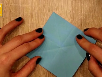 Origami Mühle basteln mit Madeline