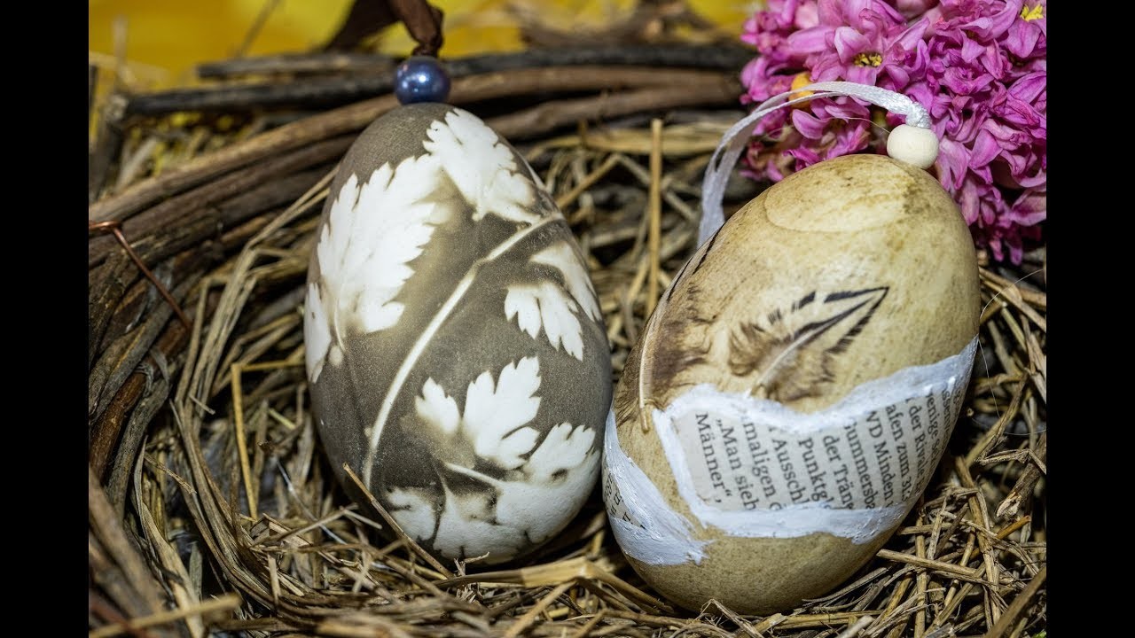 Osterdeko, Ostereier bemalen, Frühlingsdeko, Drahtkorb gestalten