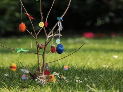 Basteln mit Kindern: Osterbäumchen