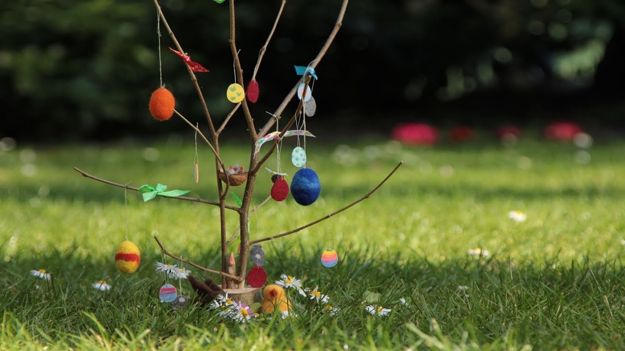 Basteln mit Kindern: Osterbäumchen