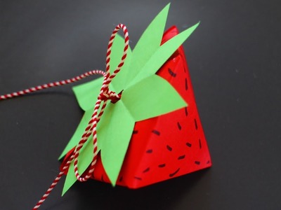 Basteln mit Papier: 'Erdbeere' DIY Deko für Frühling, Sommer, Muttertag & Geburtstag [W+]