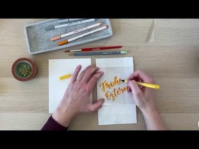 DIY-Ostergeschenk - Hand Lettering - Frohe Ostern