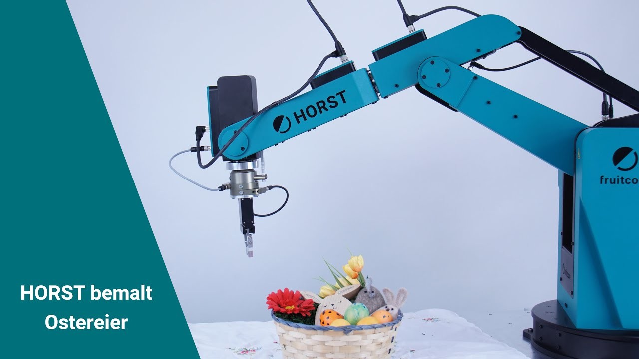 Fruitcore robotics - Digital Robot HORST zeigt an Ostern seine Genauigkeit