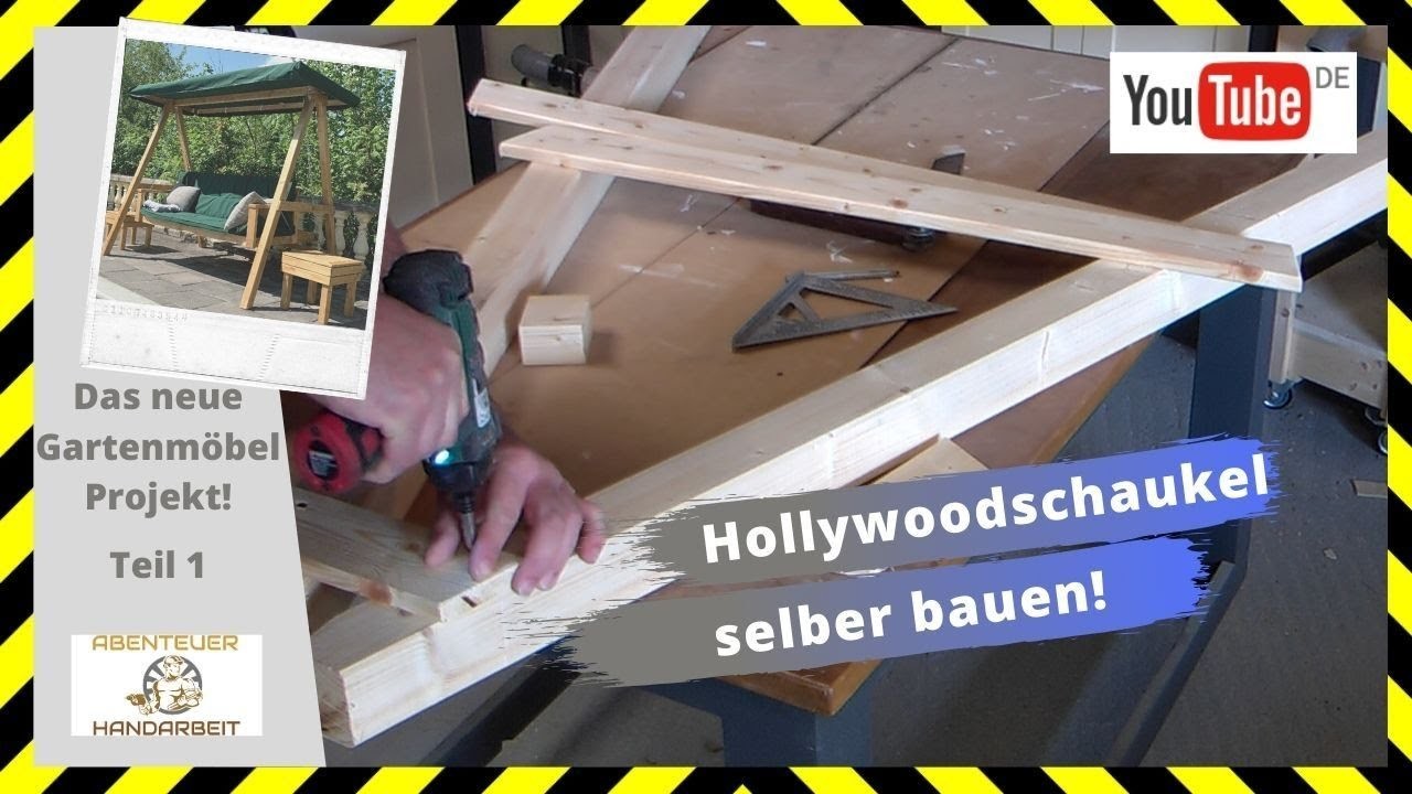 ????Hollywoodschaukel selber bauen aus Holz. Garten Möbel bauen! ????????????