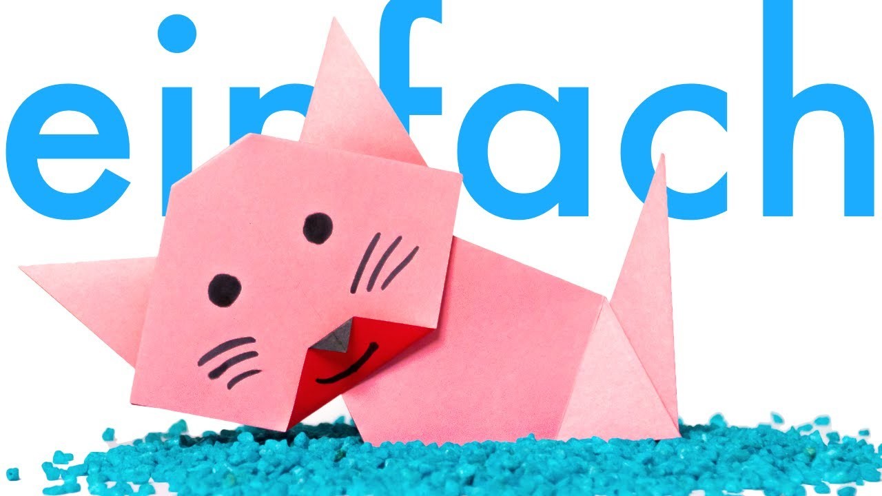 Origami Katze falten einfach - Überrasche deine Freunde!