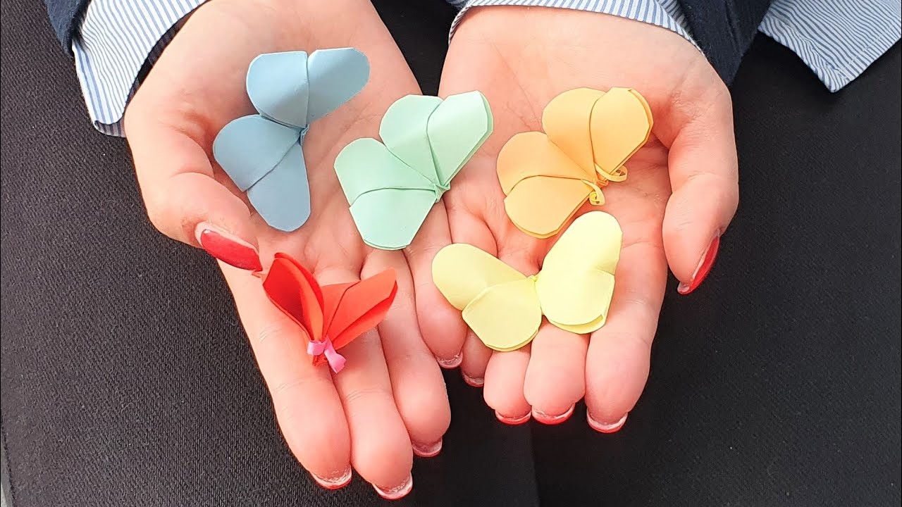 Papierschmetterlinge zur Frühlingsdekoration - Suzus Bastelstunde für Kinder 2