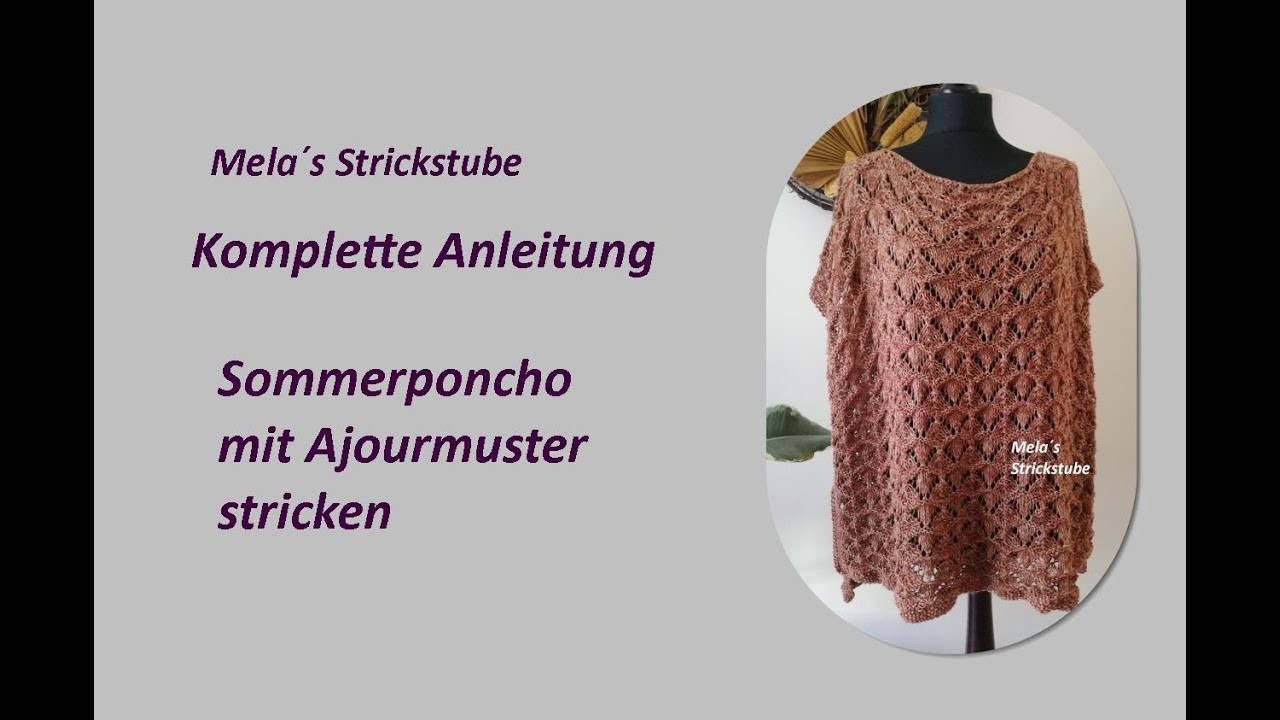 Ragmela 51 - Sommerponcho. Überwurf stricken