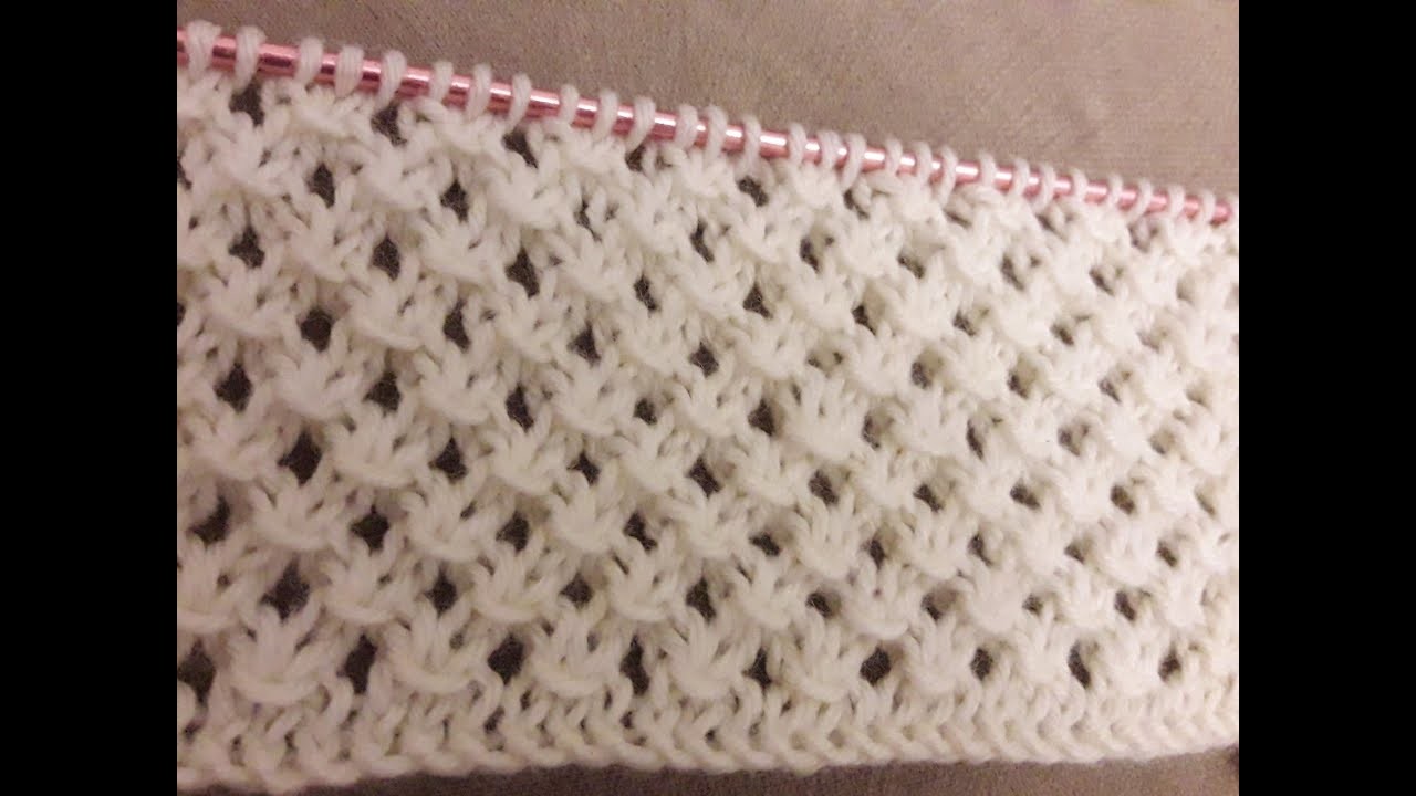 Ajurlu Kolay Örgü Modeli - Knitting Lace Pattern
