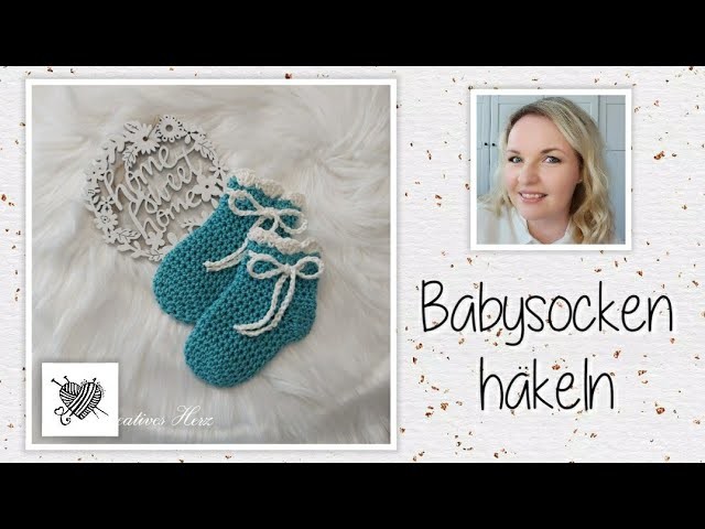 Babyschuhe häkeln (0- 3 Monate).crochet babyshoes (english substitle) - Mein kreatives Herz