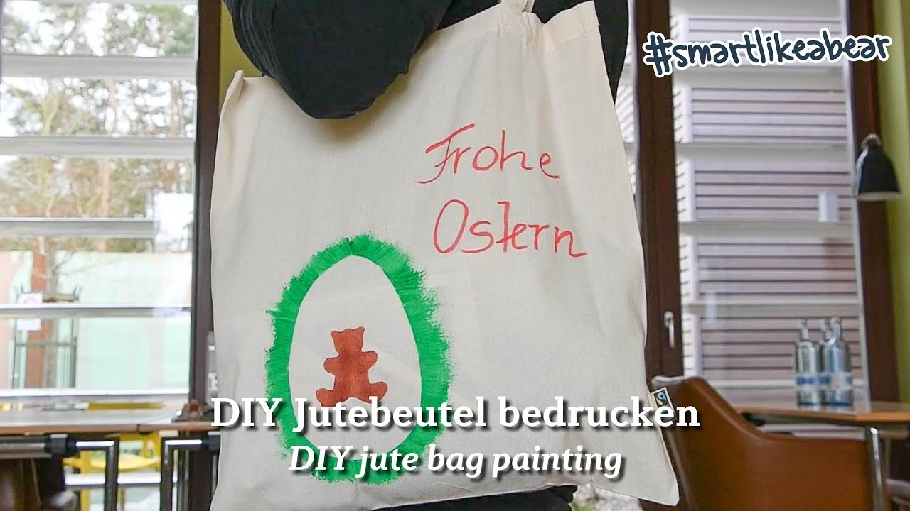 DIY Jutebeutel bedrucken | DIY jute bag painting